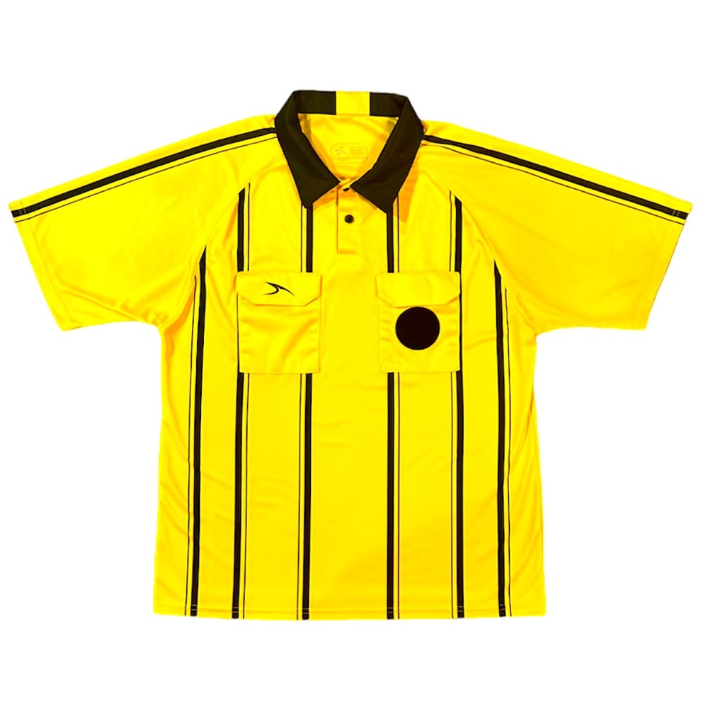 Score AL Soccer REFEREE JERSEY Shirt Yellow & Black Short Sleeve Size: L Men’s